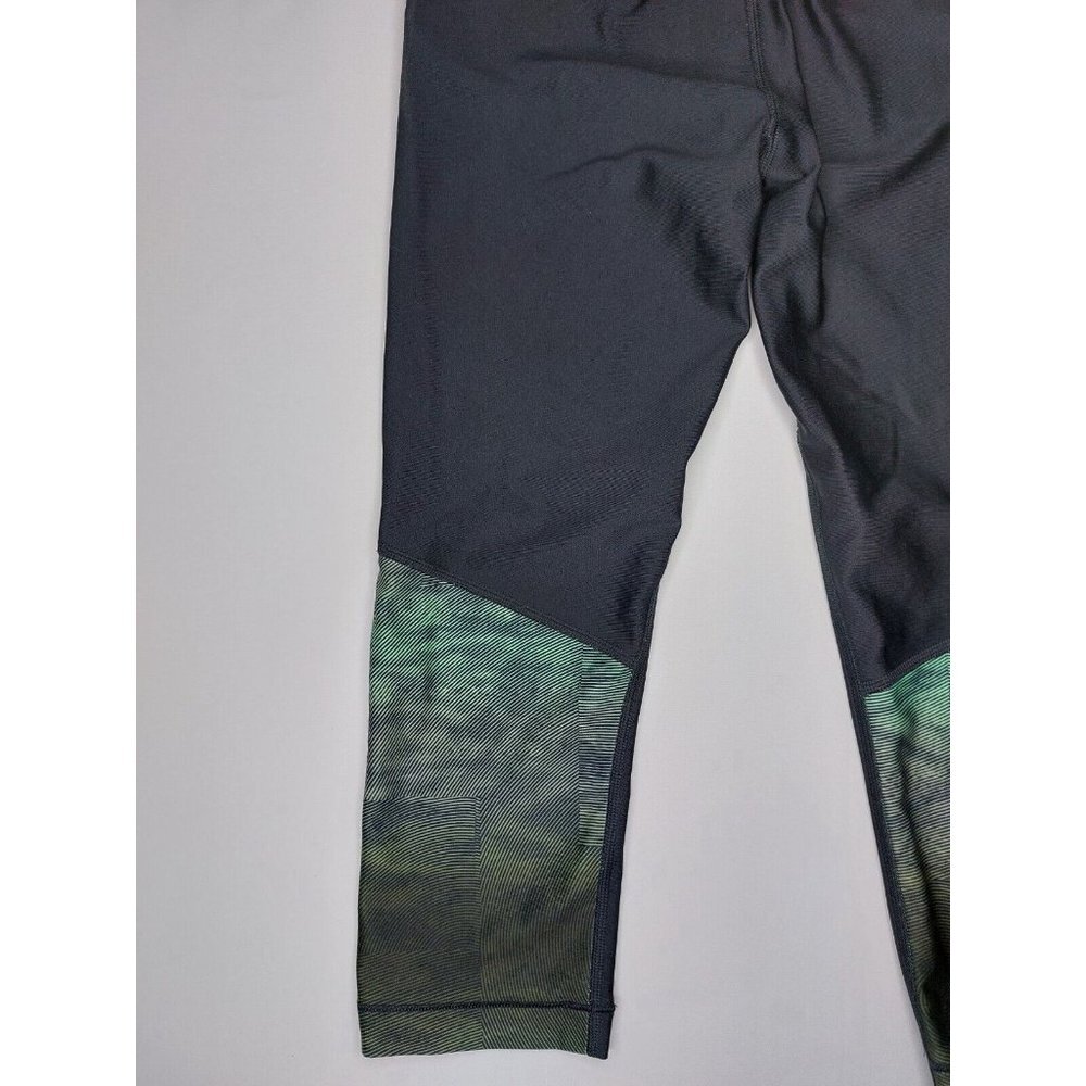 Under Armour Womens Small Heat Gear Black Compression Capri Leggings Black Green - Picture 11 of 11
